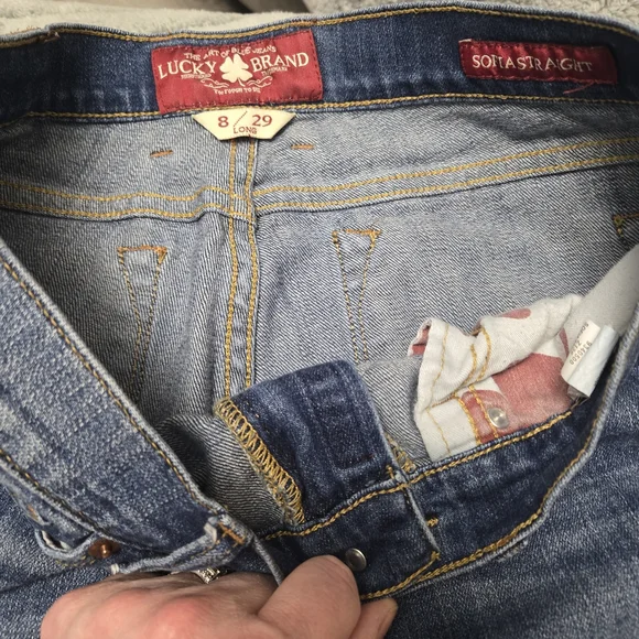 Lucky Brand Women's Blue Denim Jeans Size 8 Sophia Straight 8/29 Long - Picture 5 of 6